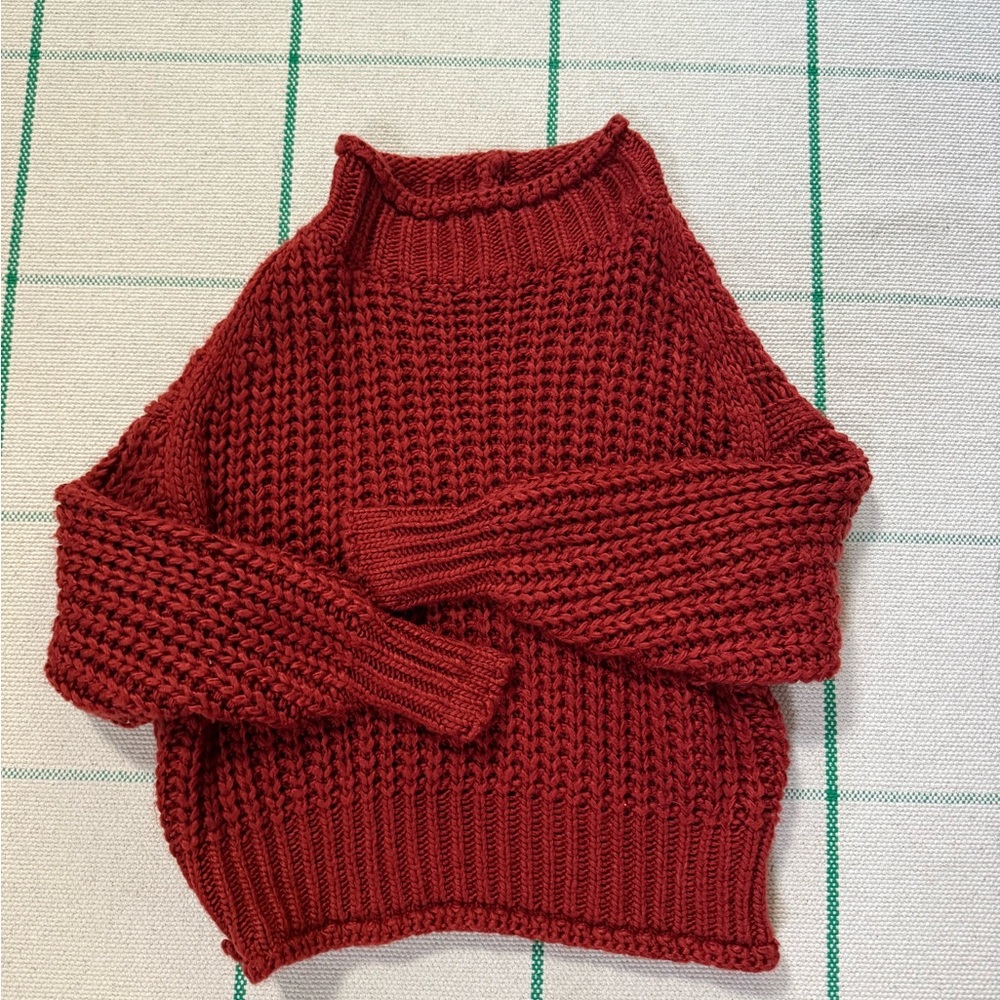 Princess Polly Deep Red Turtleneck Sweater